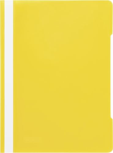 Papiertiger Schnellhefter PP für Schule und Büro (Schulqualität, Gelb, 10er Pack) von Papiertiger