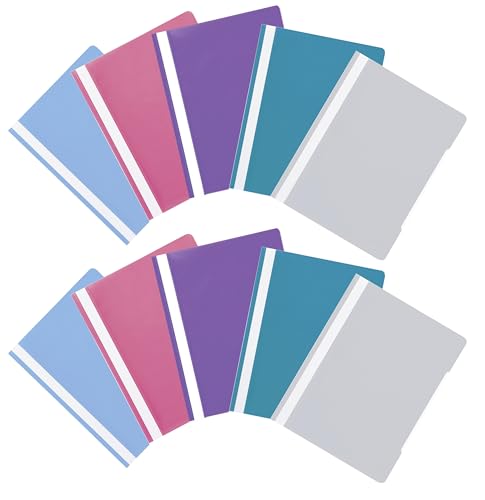 Papiertiger Schnellhefter PP für Schule und Büro (Schulqualität, Pastell, 10er Pack) von Papiertiger