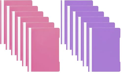 Papiertiger Schnellhefter Marke Brunnen PP für Schule und Büro (Schulqualität, Pink Violett, 12er Pack) von Papiertiger