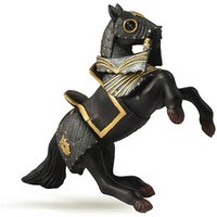 papo Fantasy/Mittelalter 39276 schwarzes Pferd mit Rüstung Spielfigur von Papo