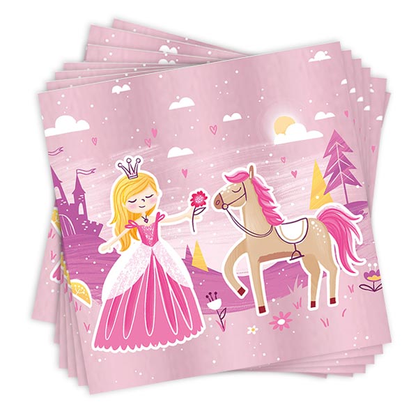 Servietten Prinzessin im 20er Pack, 33cm x 33cm von Papstar