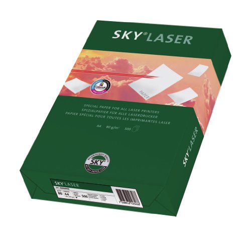 Papyrus 88027577 Laserpapier Sky Laser 80g/m2, A4, weiß, geriest, 500 Blatt von Papyrus