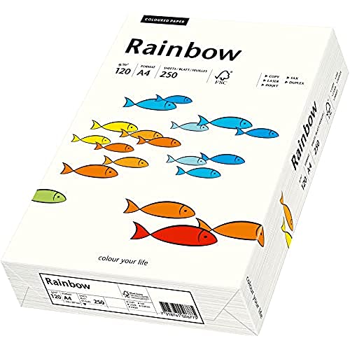 Papyrus 88042231 Druckerpapier Rainbow 120 g/m², A4 250 Blatt naturweiß von Papyrus