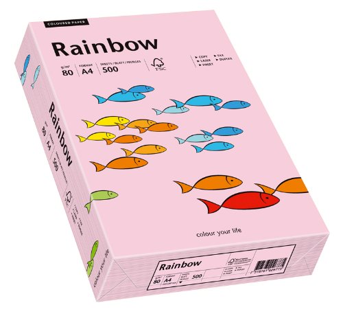 Papyrus 88042519 Druckerpapier Rainbow 80 g/m², A4 500 Blatt hellrosa von Papyrus