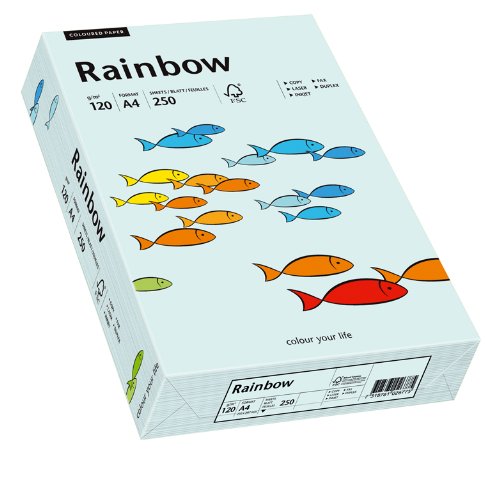 Papyrus 88042700 Farbiges Kopierpapier, Bastelpapier: Rainbow 120 g/m², A4, 250 Blatt, hellblau von Papyrus