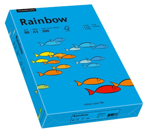 Papyrus 88042764 Druckerpapier Rainbow 80 g/m², A3 500 Blatt intensivblau von Papyrus