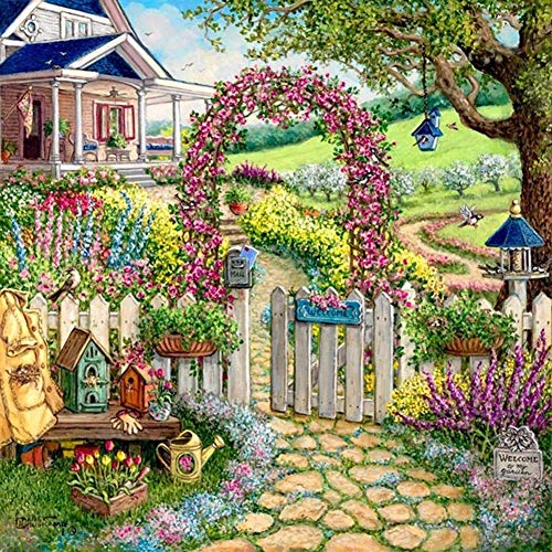 ParNarZar Diy 5D Diamant Painting Bilder Full - Garden -Diamond Painting Set Full Groß 35X35Cm von ParNarZar