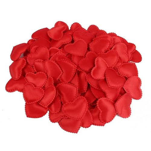 ParPix 100 Stück Rot Herz Konfetti, Groß 3,5cm Herzen Deko Hochzeit Streudeko, Schwamm Herzkonfetti, Hochzeit Tischdeko, Hochzeit Deko Herzen Confetti, Herz Streudeko für Valentinstag Geburtstag von ParPix