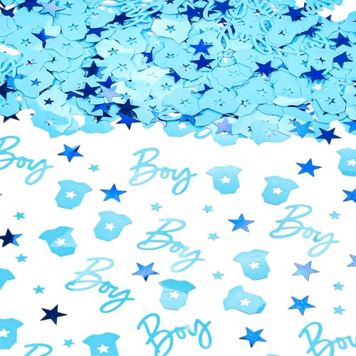 ParPix 15g Blau Babyparty Deko Konfetti, Babyshowerparty Deko Mädchen Junge Confetti, Baby Shower Streudeko, Babyparty Tischdeko Konfetti, Baby Party Dekoration Confetti, Streudeko Babyparty Neutral von ParPix