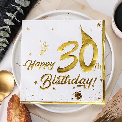 ParPix 20 Stück Servietten 70 Geburtstag Frau Mann, 33x33cm Papierservietten 70. Geburtstag Deko, Servietten Deko 70 Geburtstag, Servietten Geburtstag 70, Tischdeko Geburtstag 70 Servietten von ParPix