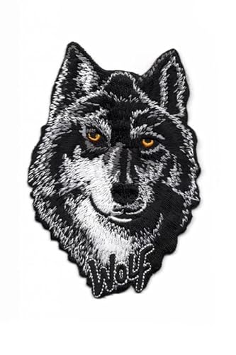 Aufnäher, bestickt, zum Aufbügeln, Tiere, Wolf ii hq 70 x 103 mm von Paraserbatoio.it