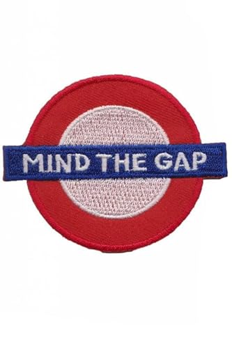 Emblem bestickter Emblem zum Aufbügeln - Flagge - England mind the gap london underground uk 70 x 57 mm von Paraserbatoio.it