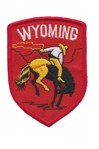 Emblem bestickter Emblem zum Aufbügeln - Flagge - USA wyoming Coat of arms 59 x 79 mm von Paraserbatoio.it