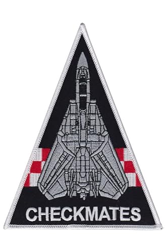 Patch Emblem, bestickt, zum Aufbügeln, Militär-Patch, Marineblau, F 14 mig Buster Tomcat jfk cv 67 hq 110 x 120 mm von Paraserbatoio.it