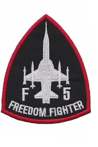 Patch Emblem, bestickt, zum Aufbügeln, Militär-Patch - f 5 f 5 rot us airforce 65 x 80 mm von Paraserbatoio.it