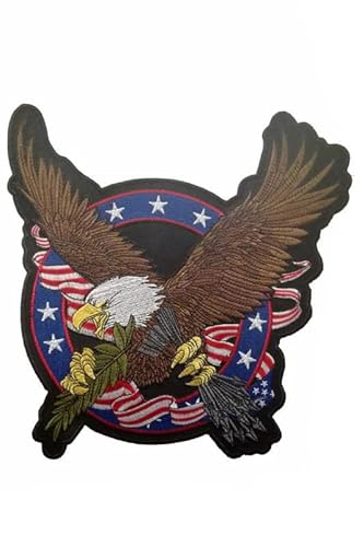 Patch Emblem, bestickt, zum Aufbügeln – BIGPATCH – American Adler eagle 25 cm groß von Paraserbatoio.it