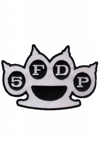 Patch Emblem bestickt, zum Aufbügeln, Bike Mix Patch - 5fdp Five Fingerdeath Punch Kuckleduster 93 60 mm me von Paraserbatoio.it