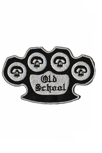 Patch Emblem bestickt, zum Aufbügeln, Bike Mix Patch - Rockers Old School Kuckleduster, 95 x 58 mm von Paraserbatoio.it