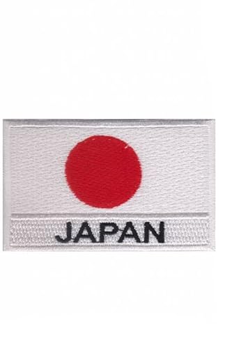 Patch Emblem bestickt, zum Aufbügeln – Flagge – Japan Flag 72 x 47 mm von Paraserbatoio.it