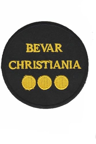 Patch Emblem bestickt zum Aufbügeln - Bügelflicken Aufnäher - Flagge - Christiania Trinken Christiania Getränke, 72 x 72 mm (2) von Paraserbatoio.it