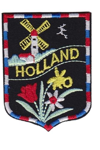 Patch Emblem bestickt zum Aufbügeln - Flagge - Holland Netherland Holland Coat of arms netherland 50 x 65 mm von Paraserbatoio.it