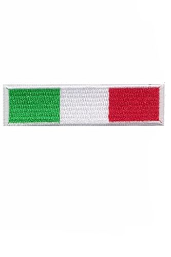 Patch Emblem bestickt zum Aufbügeln - Flagge - Italien Italien Flag klein 74 x 20 mm von Paraserbatoio.it