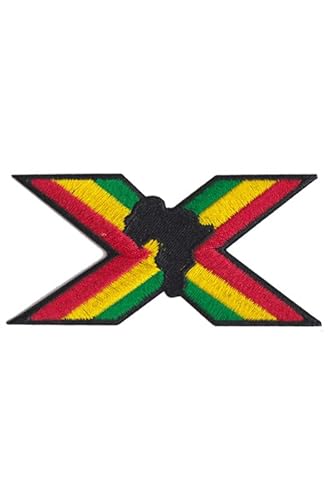 Patch Emblem bestickt zum Aufbügeln - Flagge - Jamaica Flag Jamaica Reggae 95 x 45 mm von Paraserbatoio.it