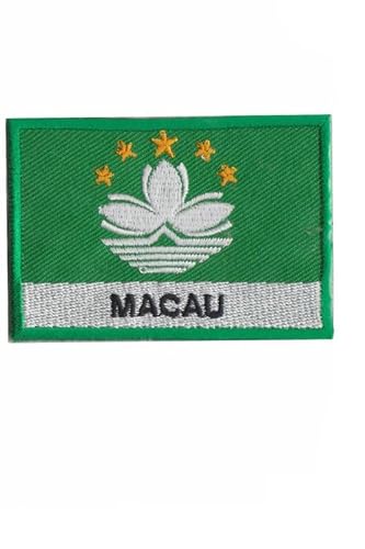 Patch Emblem bestickt zum Aufbügeln - Flagge - Macau Flag 70 x 50 mm von Paraserbatoio.it