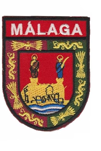 Patch Emblem bestickt zum Aufbügeln - Flagge - Malaga Coat of Arms Spain 62 x 80 mm von Paraserbatoio.it