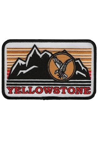 Patch Emblem bestickt zum Aufbügeln - Flagge - USA Yellowstone national Park hq 120 x 75 mm von Paraserbatoio.it