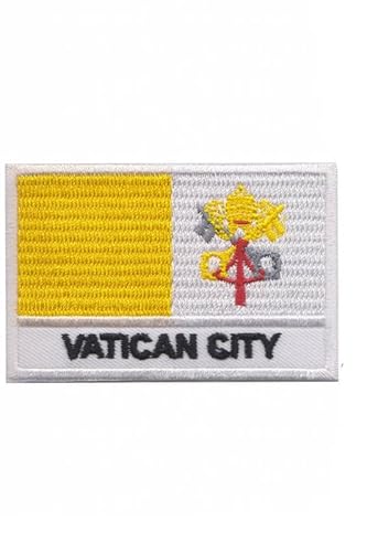 Patch Emblem bestickt zum Aufbügeln - Flagge - Vatican Vatican City Flag 74 x 48 mm von Paraserbatoio.it