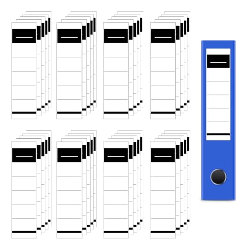100 Stück Ordner Etiketten Selbstklebend, 3.6 x 19 cm Ordnerrücken Selbstklebend Weiß Rückenschilder Ordner, Ordnerrücken Aufkleber Schmal Ordner Rückenschilder für Standardordner, Breit Ordner von Parastar