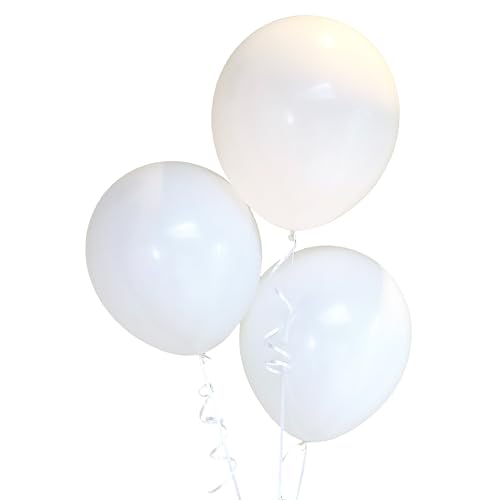 Beutel mit 100 weißen Latex-Luftballons, 30,5 cm von Parev