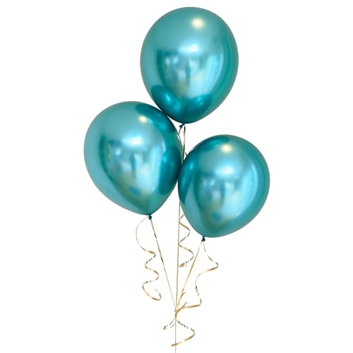 Beutel mit 50 metallisch-grünen Latex-Luftballons, 30,5 cm von Parev