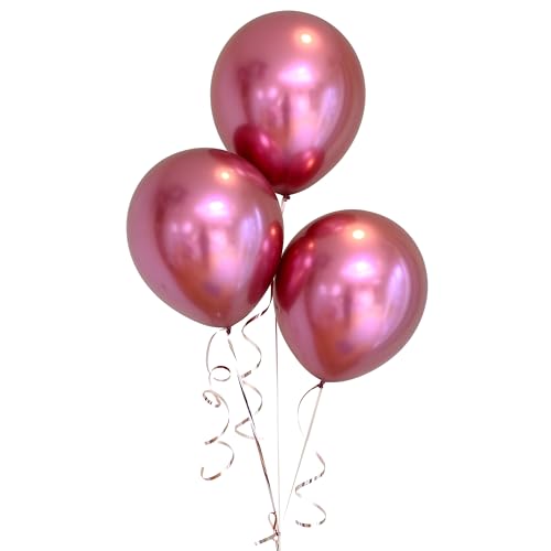 Beutel mit 50 metallisch-roten Latex-Luftballons, 30,5 cm von Parev