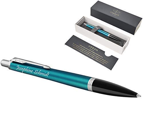 Exklusiver PARKER Kugelschreiber Modell URBAN inkl. Gravur Lasergravur graviert neu (Vibrant Blue CT) von Parker-