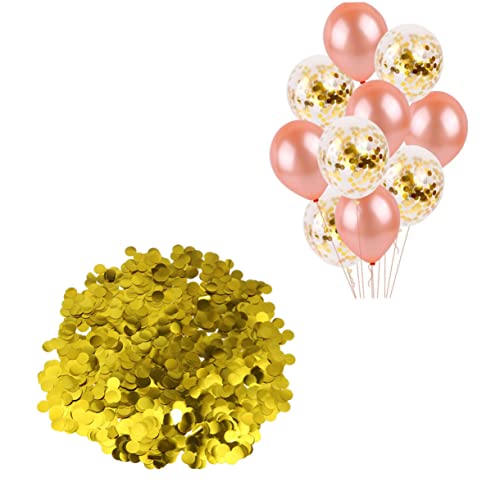 Parliky 1 Cm 50 G Goldenes Seidenpapier Konfetti Luftballons Pailletten Latex Ballon Party Dekoration Ballon Zubehör Für Geburtstag Hochzeit Und Feiern Bunte Ballons von Parliky