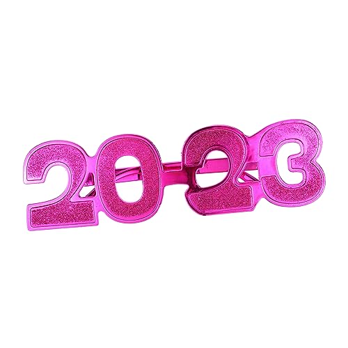 Parliky 1 Paar 2023 Digitale Brille Dekor Farbige Brille Nummer Glitzernde Sonnenbrille Partygeschenke Für Das Neue Jahr Glitzer-ornamente Lustige Tanzbrille Lustige Sonnenbrille Spaß Stk von Parliky