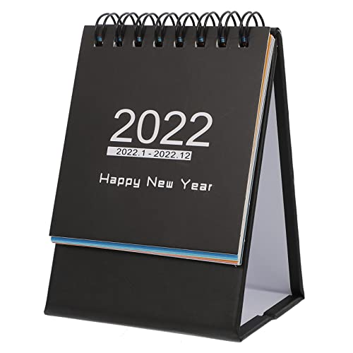 Parliky 1 Stück 2022 Mini Tischkalender Mini-monatsplaner Desktop-kalender 2022 To Do Liste Pad Kalender Monatskalender Auf Staffelei Monatskalender 2022 Bürokalender 2022 Black Papier von Parliky