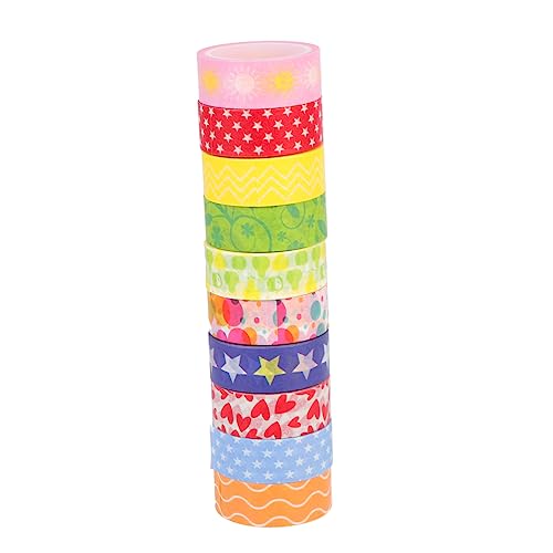 Parliky 10 Rollen Taschen- und Papierklebeband ästhetisches Abdeckband selbstklebende Washi-Klebebänder the washi tape weihnachtsbasteln Klebebänder für Sammelalben Weihnachtspapierbänder von Parliky