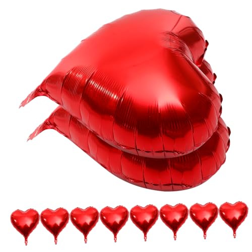 Parliky 10 Stück Herzförmige Luftballons Aus Folie Ideal Für Geburtstagsfeiern Hochzeiten Und Valentinstag Dekorative Luftballons Für Jede Party Heliumgeeignet von Parliky