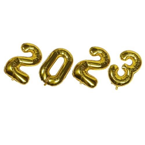 Parliky 2023 Folienballons Für Neujahrsfeiern Set Mit Partyballons Zur Dekoration Goldene Neujahrsballons Für Festliche Anlässe Und Feierlichkeiten von Parliky