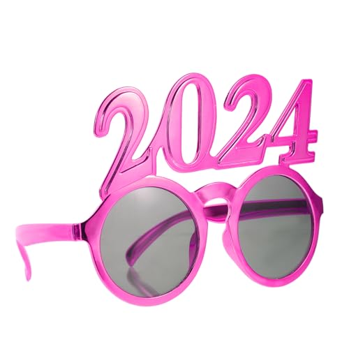 Parliky 2024 Brille 2024 Silvesterparty-Dekoration Partybrille 2024 Fotoornamente kinderferngläser leuchtbrillen trendige sonnenbrille Neujahrsvorräte lustige brille des neuen jahres Stk von Parliky