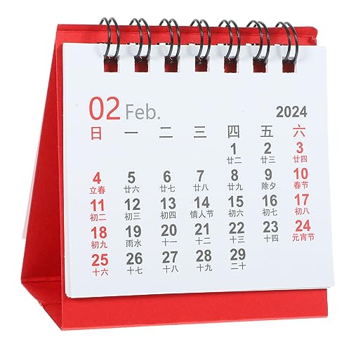 Parliky 2024 verheißungsvoller Glückskalender Staffelei-Flip- Büro-Standkalender Schreibtischkalender Tischdekoration Taschenkalender Bürobedarf Desktop- Papier von Parliky
