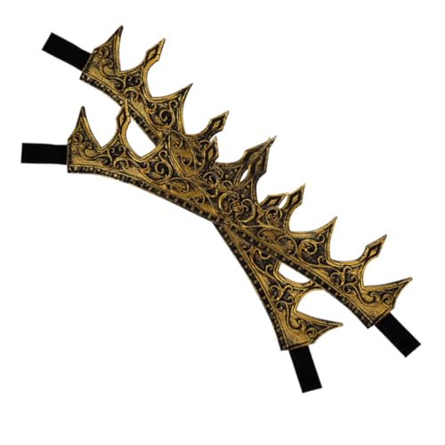 Parliky 2pcs King's Crown Tiara Cosplay -requisiten Kostüm-requisite Mittelalterliche Tiara Mittelalterliche Krone Cosplay-krone Krone Für Erwachsene Königskrone Requisite Schäumen Golden von Parliky