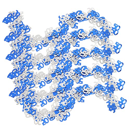Parliky 5 Packungen Digitale Pailletten Konfetti Geburtstagskuchen-Streuungen Hochzeitsdekoration komfetti Tischdekoration Zahlenballons geburtstagstische streut Geburtstagsballon-Glitzer von Parliky