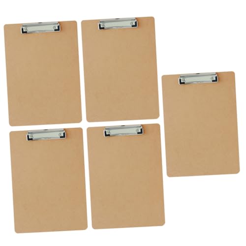 Parliky 5 Stück Teiliges Holz Klemmbrett Robustes Schreibbrett mit Metallclip Vielseitig Einsetzbar als Clipboard für Büro und Schule Leicht Langlebig zur Dokumentenorganisation Parliky 5 Stück Teiliges Holz Klemmbrett Robustes Schreibbrett mit Metallclip Vielseitig Einsetzbar als Clipboard für Büro und Schule Leicht Langlebig zur Dokumentenorganisation von Parliky