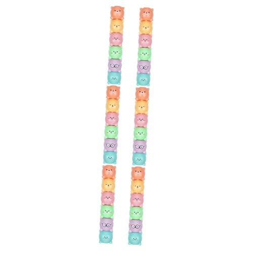 Parliky 6 Sätze Bear Textmarker Kawaii Textmarker Scrapbook-marker Multifunktions-textmarker Tragbarer Textmarker Multifunktionaler Markierstift Mini-textmarker Plastik von Parliky