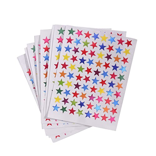 Parliky 6er Set 1cm Selbstklebende Bunte Glitzerstern Aufkleber Belohnungssticker Für Schüler Motivationsaufkleber Für Und Schulbedarf von Parliky