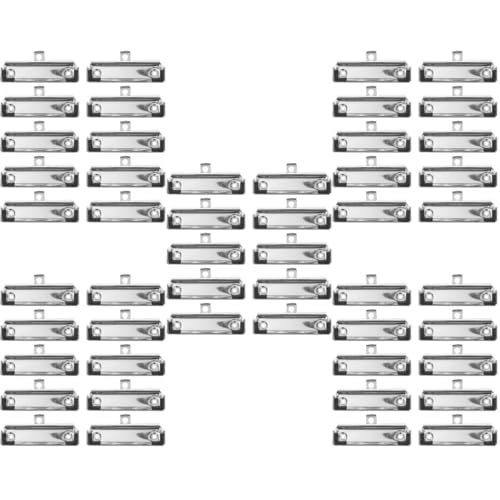 Parliky 75 Stk Briefpapier-Clip Ablageklammern für das Büro montierbarer Dokumentenablageclip Clipboard-Clips Klemmbrettklammern mit Loch zum Aufhängen Heftklammern klein Kunststoff Silver von Parliky